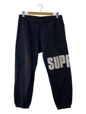 Supreme シュプリーム スウェットパンツ S 黒x白(総柄) 【古着】【中古 