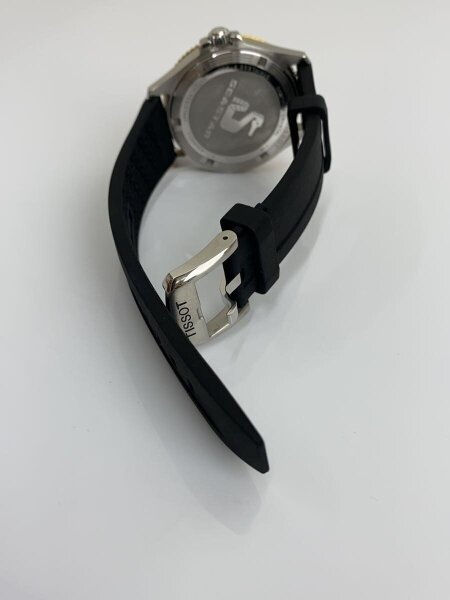 TISSOT(ティソ) / クォーツ腕時計/アナログ/ラバー/BLK/BLK/SS