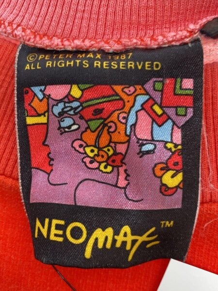 peter max(ピーターマックス) / スウェット/M/コットン/RED/総柄