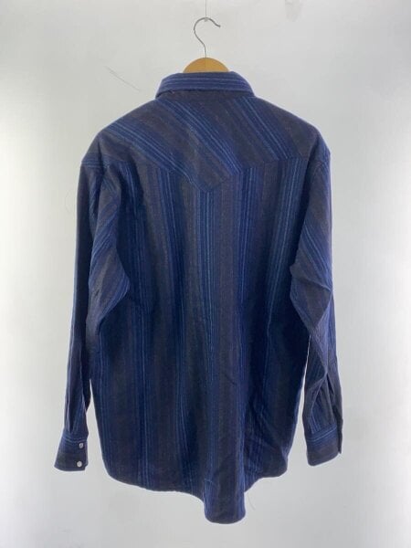 PENDLETON / 長袖シャツ/L/ウール/NVY/ストライプ PENDLETON(ペンドルトン) / 長袖シャツ/L/ウール/NVY/ストライプ