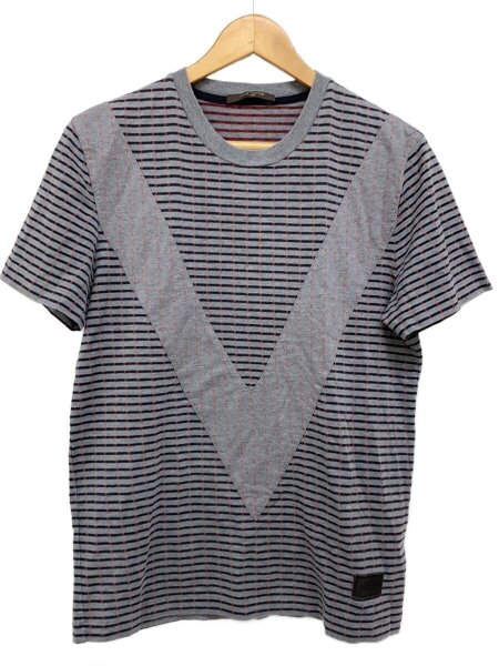LOUIS VUITTON(ルイヴィトン) / Tシャツ/XS/コットン/GRY/ストライプ 
