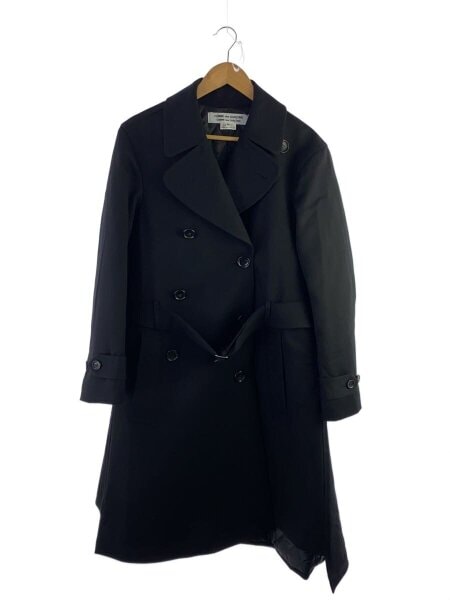 メンズ ・COMME des GARCONS ブラックトレンチコート M・