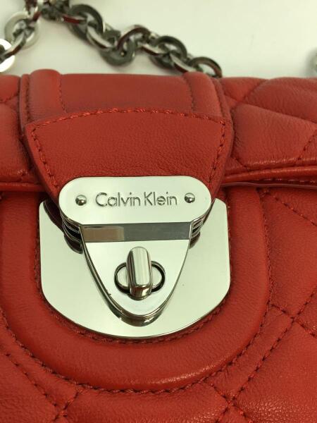 Calvin Klein(カルバンクライン) / ショルダーバッグ/レザー/レッド 