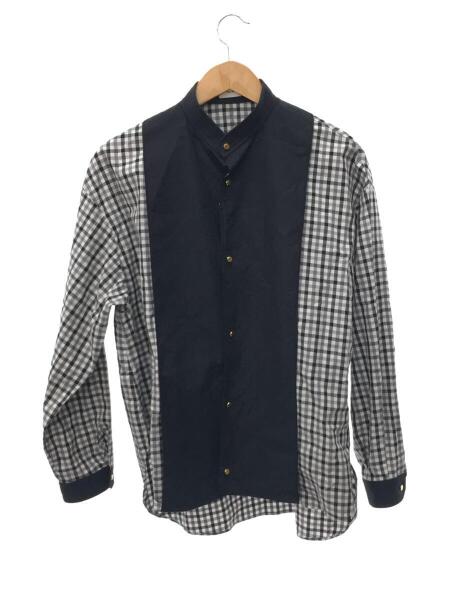 THE RERACS(ザリラクス) / バンドカラー長袖シャツ/36/コットン/BLK 