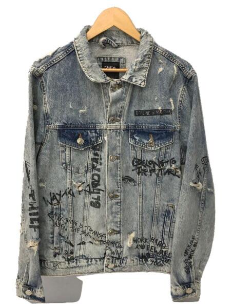 ZARA デニムジャケット クロップド丈 パッチワーク ZARA ザラ フード 