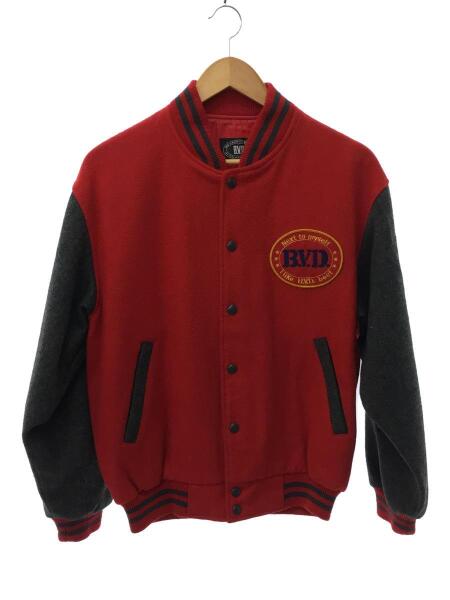 BVD(ビーブイディー) / スタジャン/L/ウール/RED | 古着の販売・通販 