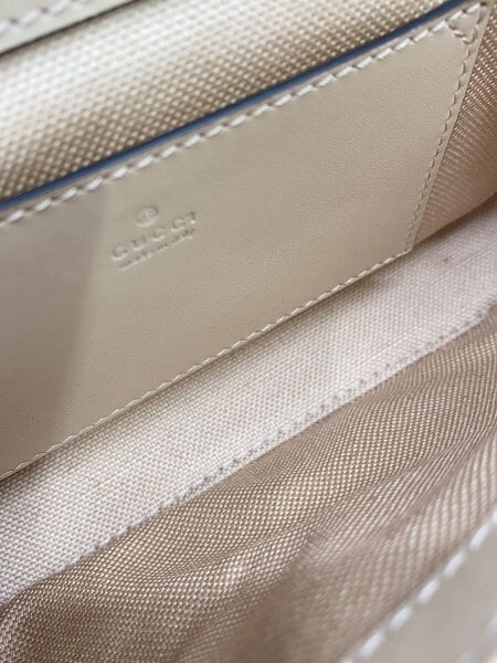 GUCCI(グッチ) / GG スーパーミニ ショルダーバッグ/レザー/BEG/総柄