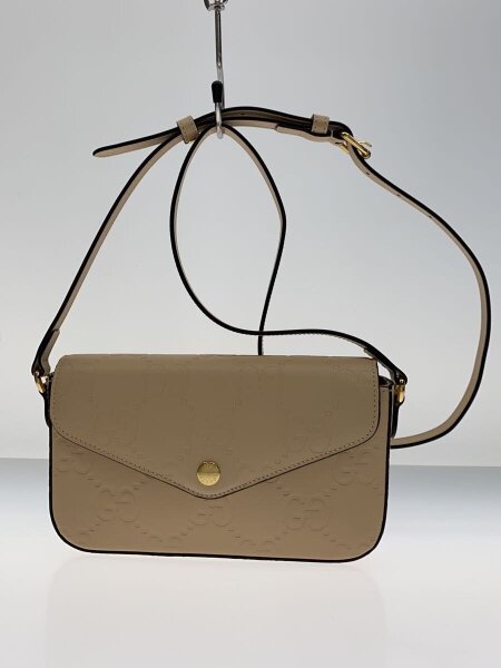 GUCCI(グッチ) / GG スーパーミニ ショルダーバッグ/レザー/BEG/総柄