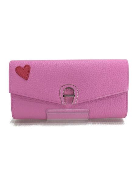 AIGNER(アイグナー) / 長財布/レザー/ピンク/無地/レディース | 中古品 