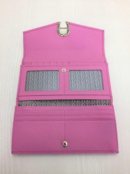 AIGNER(アイグナー) / 長財布/レザー/ピンク/無地/レディース | 中古品 
