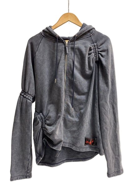 SYUMAN.(シュウマン) / 25SS/Wave gather Acid Hoodie/2/コットン/GRY 