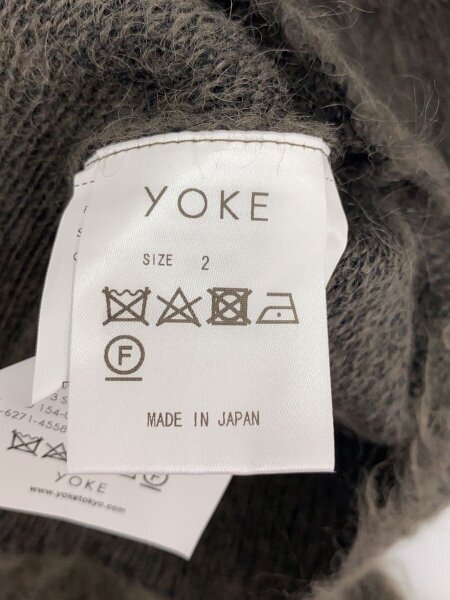 YOKE(ヨーク) / 24AW/BRUSHED MOHAIR KNIT SHIRT/2/モヘア/KHK 
