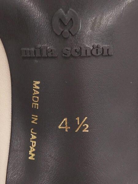 mila schon(ミラショーン) / ヒールパンプス/24.5cm/ベージュ/レザー 