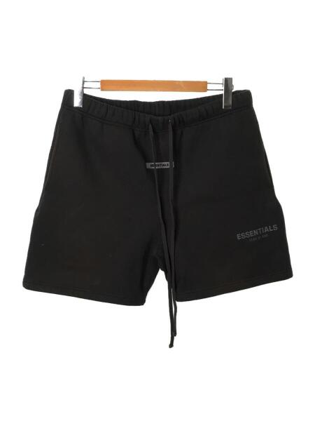 Fog Essentials ブラックショートパンツハーフパンツ反射ロゴ黒 ESSENTIALS ブラック ショートパンツ Fog essentials ハーフパンツ