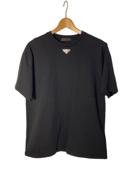 PRADA(プラダ) / 23ss/トライアングルロゴプレートTシャツ/S/コットン 