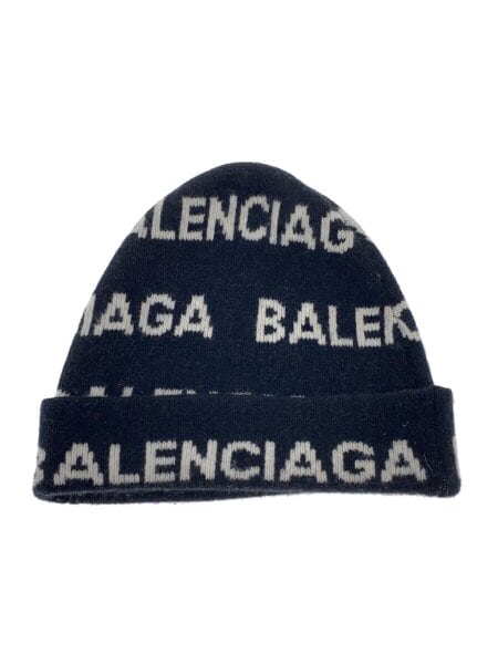 BALENCIAGA(バレンシアガ) / ニットキャップ/FREE/ウール/BLK/総柄