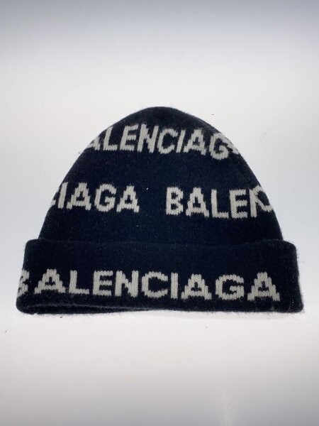 BALENCIAGA(バレンシアガ) / ニットキャップ/FREE/ウール/BLK/総柄