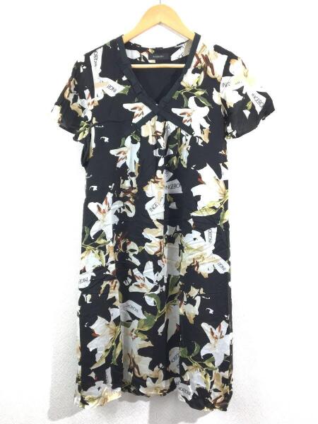 INGEBORG / 半袖ワンピース/11/--/BLK/花柄/P0213FA01 INGEBORG(インゲボルグ) / 半袖ワンピース/9/--/BLK/花柄/P0213FA01