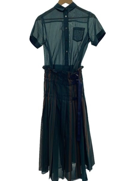 sacai ネイビー半袖ワンピース sacai 「Sacai」 半袖ワンピース 2