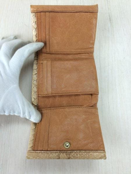 GENTEN(ゲンテン) / ゴートヌメ×パイソンレザー/3つ折り財布/山羊革 