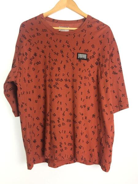 SHAREEF(シャリーフ) / 18ss/Tシャツ/2(M)/コットン/オレンジ/総柄 