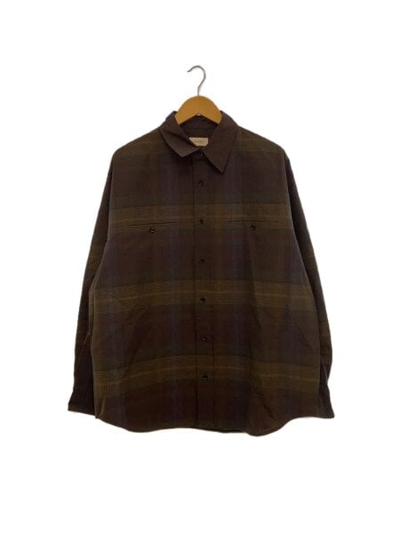 LEMAIRE(ルメール) / DOUBLE POCKET OVERSHIRT/48/ウール/ブラウン