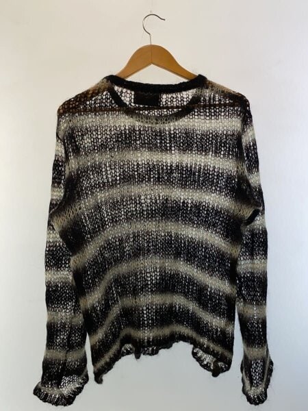 SUGARHILL(シュガーヒル) / MOHAIR STRIPE PULLOVER/1/モヘア/ブラック
