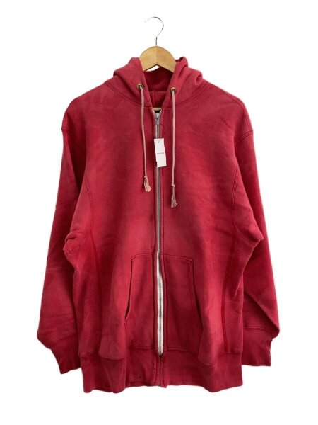 80s ジップフーディー　赤 Champion(チャンピオン) / 80s Vintage Reverse Weave 完全目無し