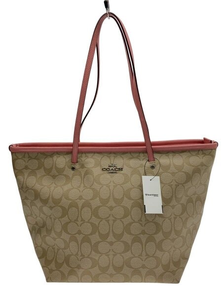 COACH(コーチ) / トートバッグ/--/BEG/総柄/F34104/角擦れ有/内側汚れ 