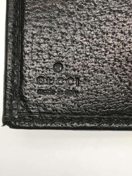 GUCCI(グッチ) / 留め具付き/3つ折り財布/コットン/BLK/総柄/メンズ