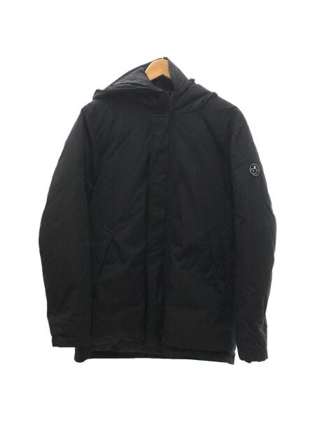 【新品未使用】ダウンジャケット ダブルジッパー 黒 L ストリート カジュアル フード付き レザージャケット Wジップ ダークコア archive ダークコア