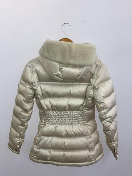 PRADA(プラダ) / ファーフードダウンジャケット/光沢/36/--/WHT/無地