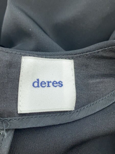 deres / 半袖ワンピース/2/レーヨン/BLK/無地/DER24SS-DR-001 deres(デレス) / 半袖ワンピース/2/レーヨン/BLK/無地/DER24SS-DR-001