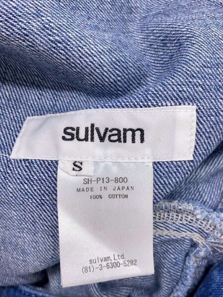 sulvam(サルバム) / 18SS/裾フロントジップスパイラルクラッシュデニム 