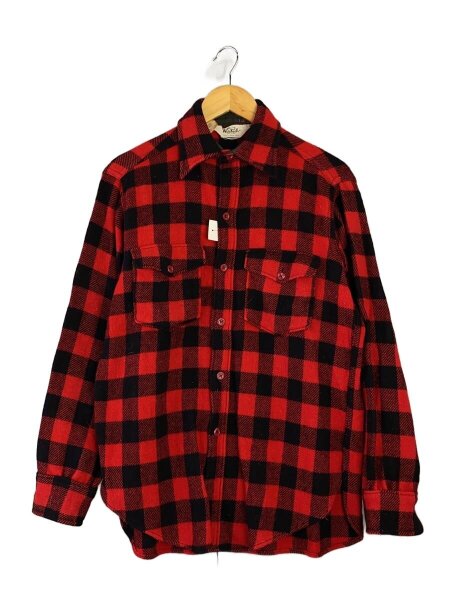 Woolrich(ウールリッチ) / 長袖シャツ/M/ウール/RED/チェック/三角タグ 