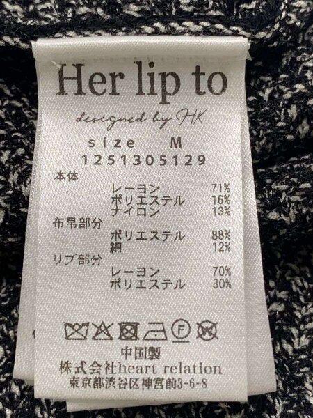 Her lip to(ハーリップトゥ) / San Rocco Tweed Knit Dress/M/レーヨン