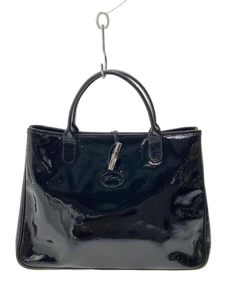 LONGCHAMP(ロンシャン) / エナメル/トートバッグ/--/BLK | 中古品の 