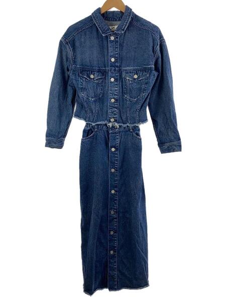 AMERI / 4WAYデニムドレスコート/M/コットン/IDG/無地/01010720200// AMERI(アメリヴィンテージ) / 4way DENIM DRESS COAT/ワンピース/M