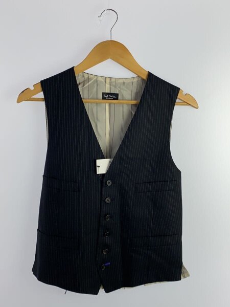 Paul Smith COLLECTION ブラックストライプ　ベスト　L Paul Smith(ポールスミス) / スーツ/L/ウール/BLK/ストライプ | 古着の
