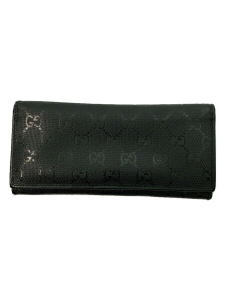 GUCCI グッチ GGインプリメ PVCレザー長財布 GUCCI(グッチ) / 長財布_GGインプリメ/PVC/BLK/メンズ | 中古品の販売