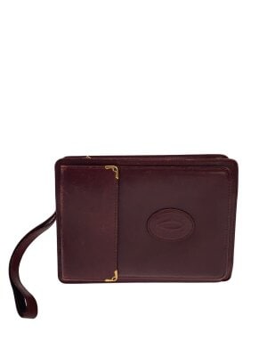 Cartier(カルティエ) / マネークリップ/二つ折り/財布/レザー/BLK/無地