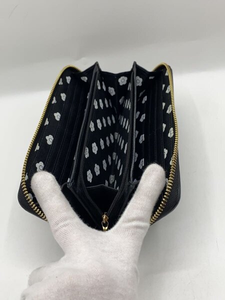 MARY QUANT(マリークワント) / 長財布/レザー/BLK/花柄/レディース 