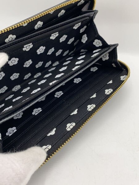 MARY QUANT(マリークワント) / 長財布/レザー/BLK/花柄/レディース 