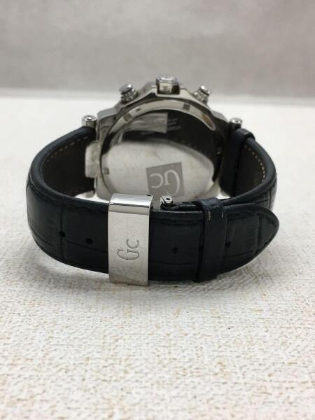 GUESS(ゲス) / クォーツ腕時計/アナログ/レザー/BLK/BLK/SS/型押し 