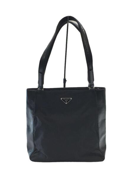 PRADA プラダ ナイロン エナメルレザー 切り替え トートバッグ 黒 ブラック PRADA プラダ ナイロン エナメルレザー 切り替え トートバッグ 黒 ブラック