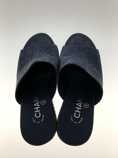 CHANEL(シャネル) / サンダル/デニム/インディゴ/キャンバス/チェーン
