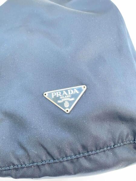 PRADA 三角プレート　水色　ポーチ　ナイロン　巾着 PRADA プラダ 水色 ブルー系 ナイロン ポーチ ブランド 小物入れ 三角