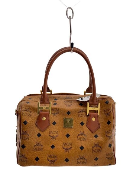 M CMエムシーエム ヴィセトス 柄 2way ボストンバッグ レザー エム・シー・エム MCM ボストンバッグ ヴィセトス柄 茶系 ボストン