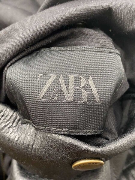 ZARA(ザラ) / フェイクレザーフーデッドジャケット/XL/フェイクレザー