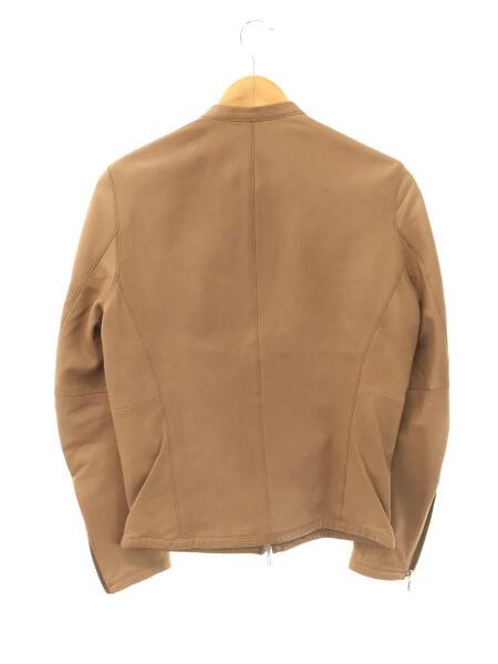 ビームス BEAMS シングルライダースジャケット キャメル ブラウン S